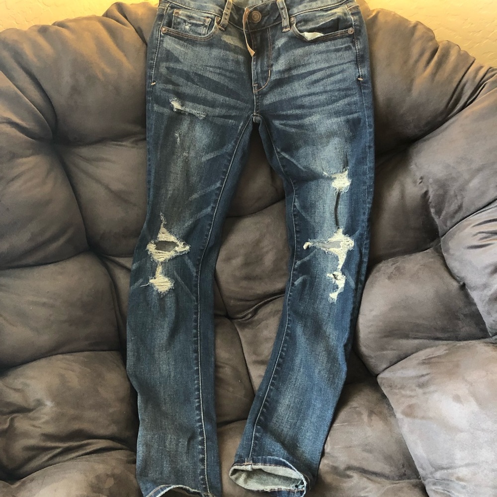 distressed jeans
